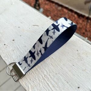 Handmade Shark Infested Keychain Wristlet